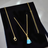Turquoise Howlite Necklace, Ethnic Electroplated Necklace, Turquoise Jewelry, December Birthstone